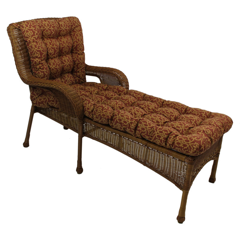Outdoor Chaise Lounge Seat Cushion, Halliwell Carribean