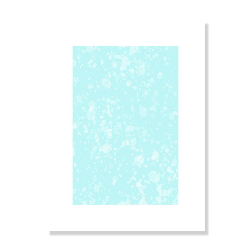 Impression sur papier de bulles fantaisistes, H 16 po x l 12 po x P 1 po, Papier