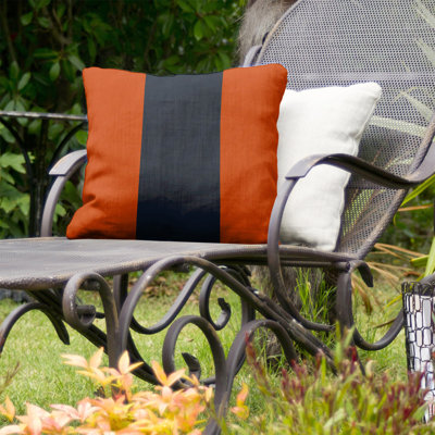 Striped Outdoor Reversible Throw Pillow