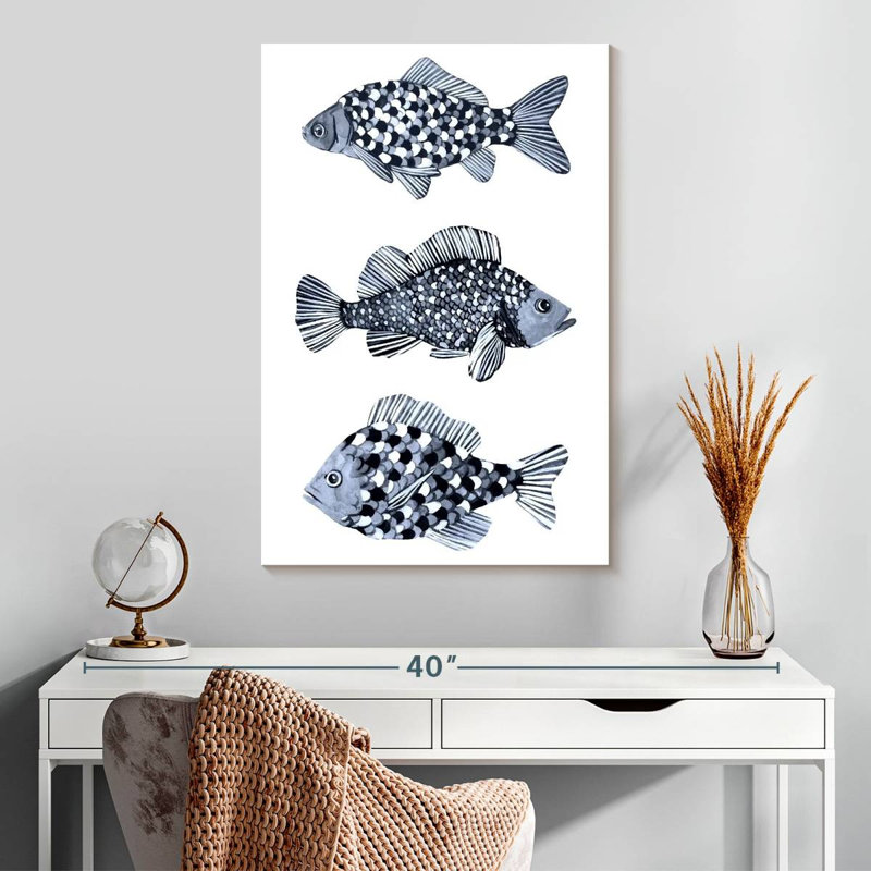 Brampt Blue Fish II, 30" H x 20" W