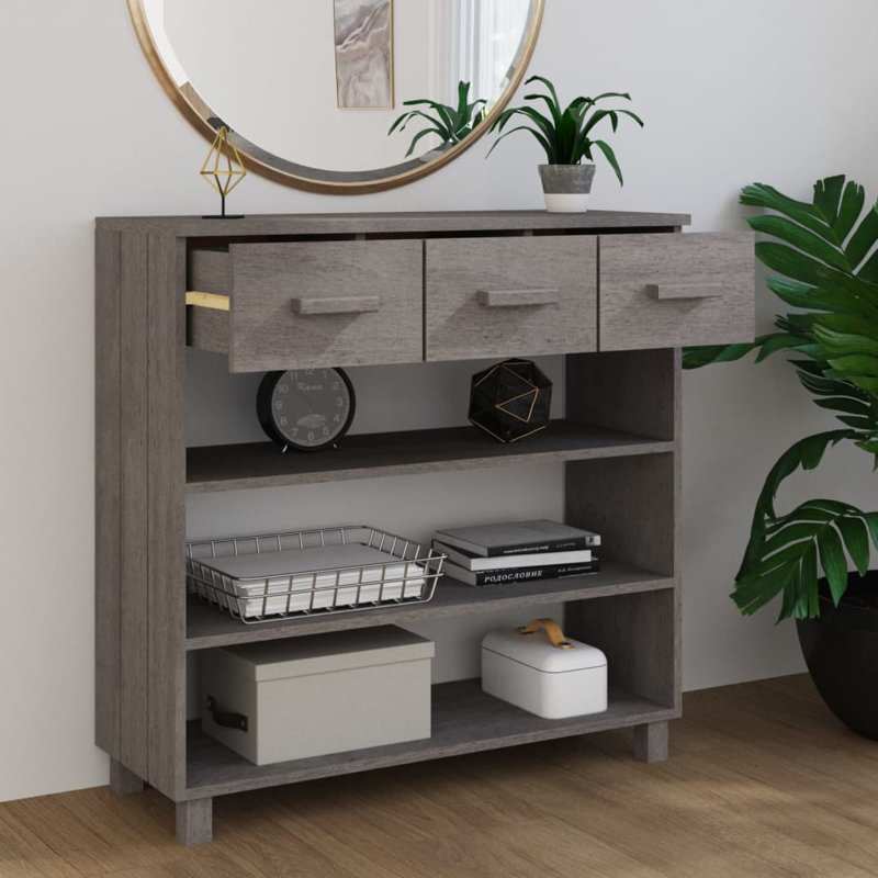 Console Console Table d'entrée pour table d'appoint HAMAR, Gris clair