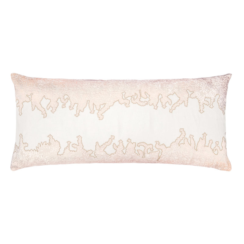 Ferns Large Rectangle Linen Pillow Cover & Insert, Blossom, Rectangle 16" H x 36" W