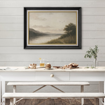 Premium Framed Artwork - Vintage Landscape Print for Living Room Decor - 26"x36"