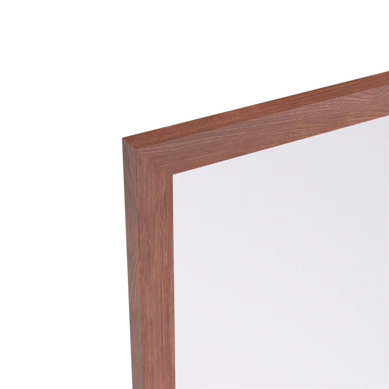 60"X40" Oversized Modern Rectangle Bathroom Mirror With Walnut  Frame Decorative Large Wall Mirrors For Bathroom Living Room Bedroom Vertical Or Horizontal Wall Mounted Mirror With Aluminum Frame