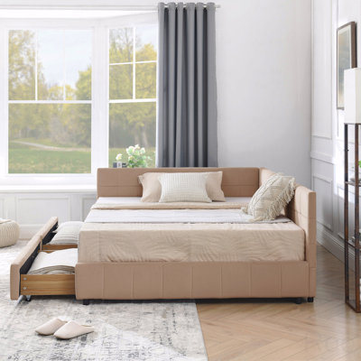 Full Velvet Upholstered Bed Frame, Sofa Style, Backrest