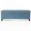 Rangement en tissu bleu avec pieds en bouleau et en construction-215961042