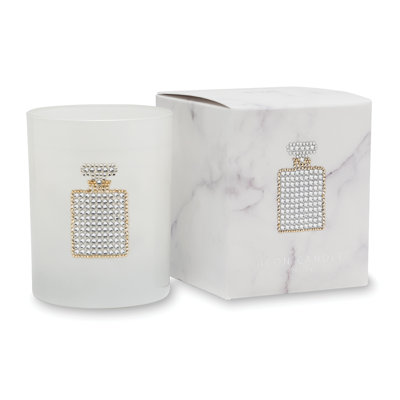 Plant / Floral Scented Jar Candle with Glass Holder