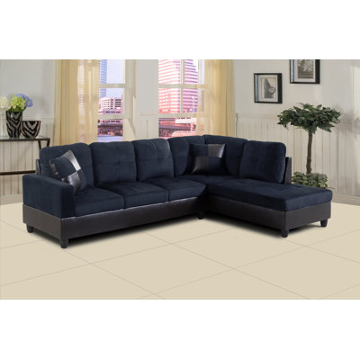 Upholstered L-Shaped Sectional Right Hand Facing