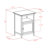Canobie Wood End Table in Black Finish with Metal Doorknob, 25'' H X 18.9'' W X 14.96'' D
