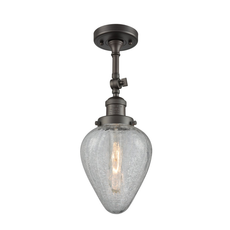 Shauna Glass Semi Flush Mount, Oil Rubbed Bronze
