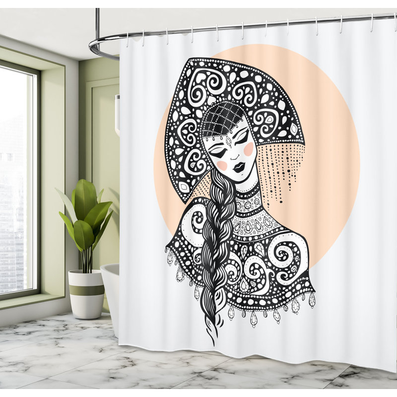 Rideau de douche russe Astoria, H 70 po x l 69 po