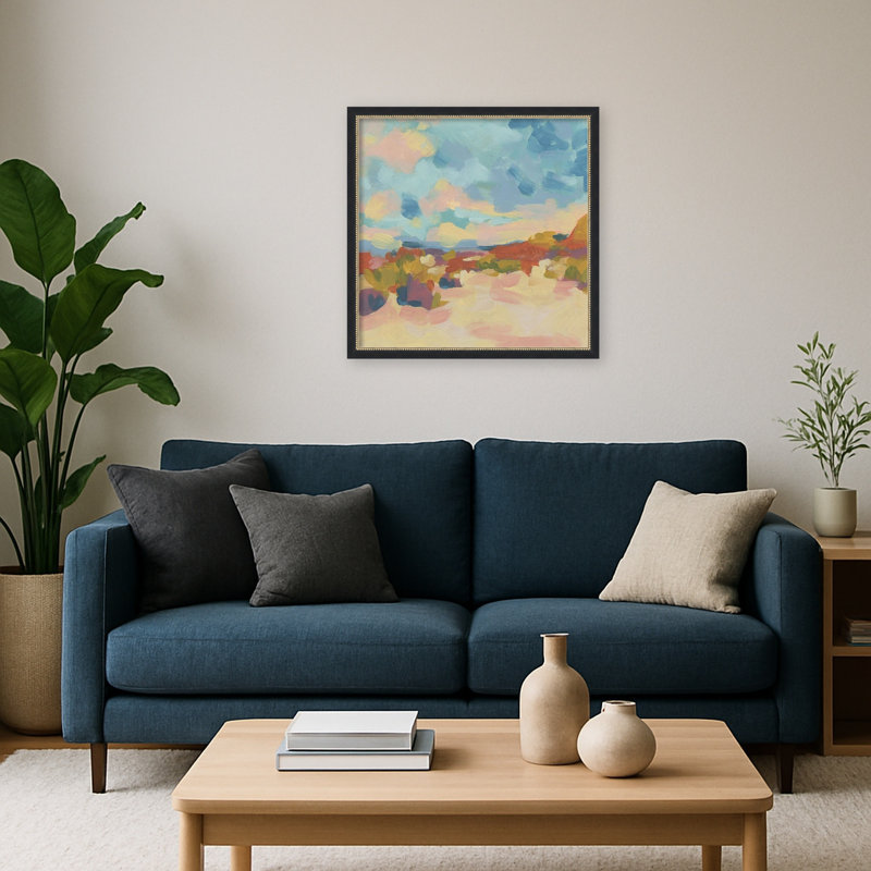 «Mesa Bluff I» par June Erica Vess, reproduction d'art sur toile encadrée, 26x26