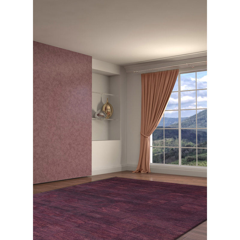 Tapis bourgogne à transition de couleur 5 pi 7 po x 7 pi 9 po