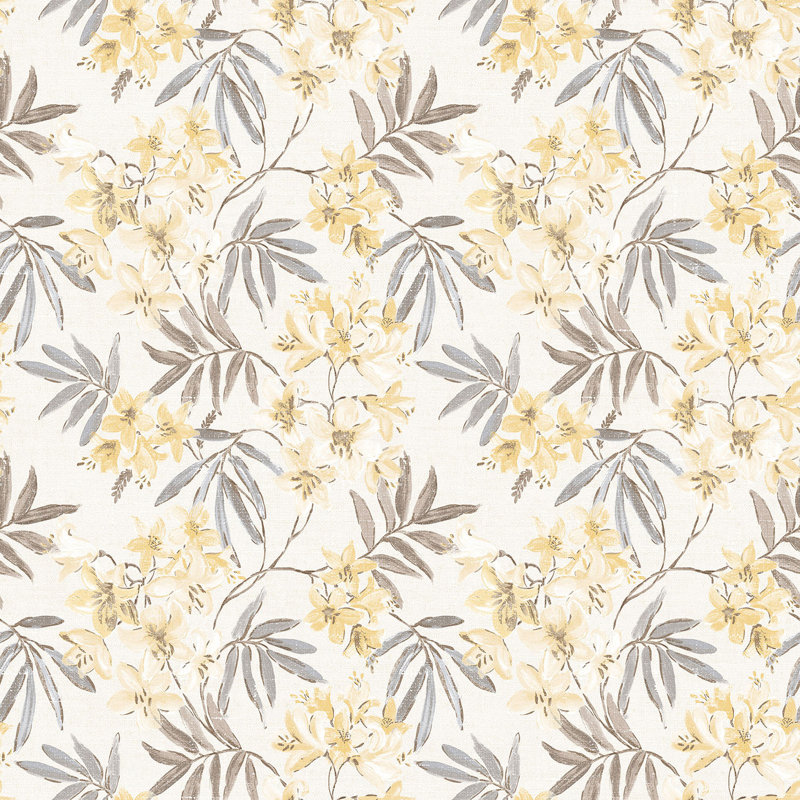 Garretson 1000cm x 52.8cm Satin Wallpaper Roll, Yellow