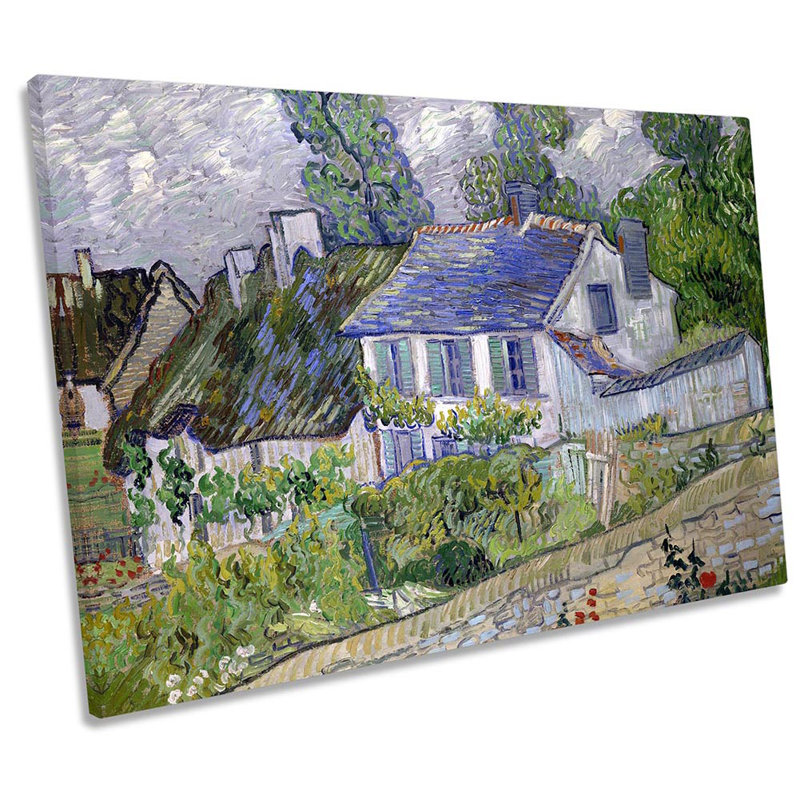 Vincent Van Gogh Houses At Auvers - Wrapped Canvas Print, 40.6cm H x 61cm W x 2cm D