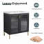 Meuble-lavabo simple 18,70 po avec plateau en bois manufacturé Gavriela