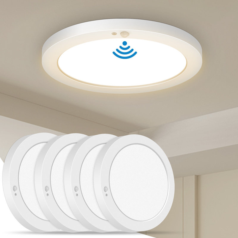 4 Pack Motion Sensor Ceiling Light Indoor Wired PIR, 5CCT, LED Closet Lights Motion Sensored 7 in, 12W, Timer, Motion Activated Flush Mount Ceiling Light for  Hallway, Pantry