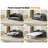 2-in-1 Pull-out Full Side Rv Sleeper Sofa Bed Convertible Chenille Sofa With 20w Fast Charging Led Light Memory Foam Couch Layered Cushion Trim-1264533457