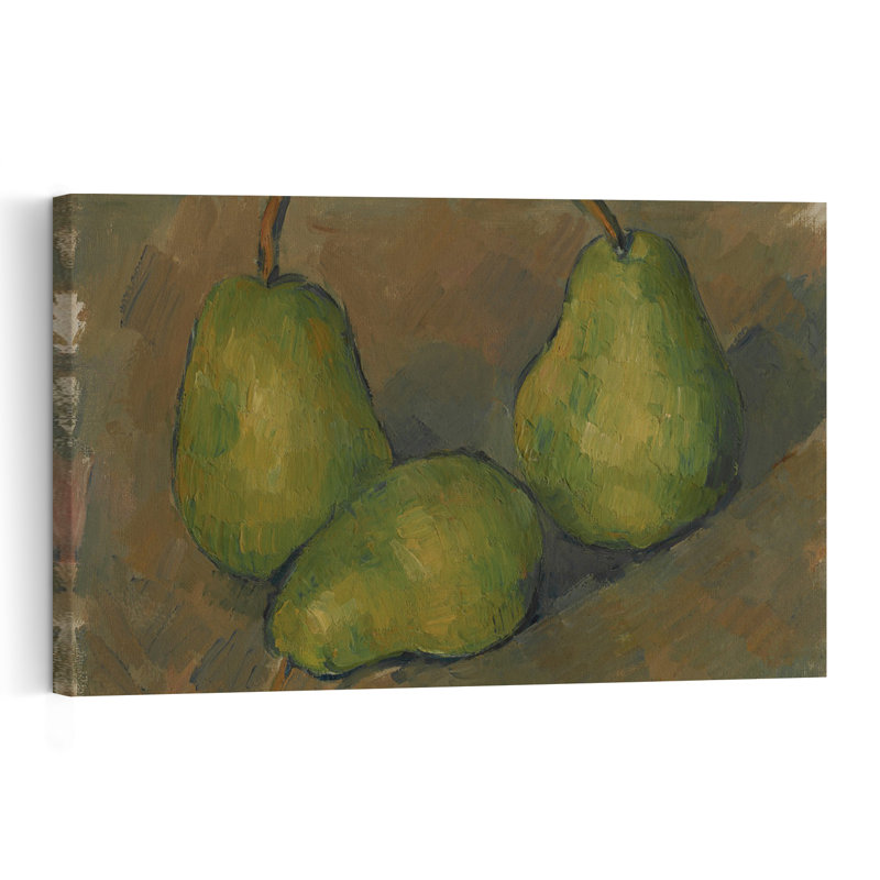 Trois Poires, 1878-1879, estampe d'art mural contemporain abstrait, H 24 po x l 36 po