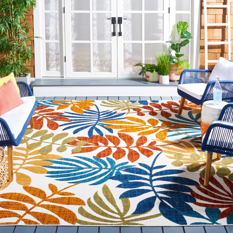 Floral Indoor / Outdoor Area Rug, Rectangle 235 x 305cm