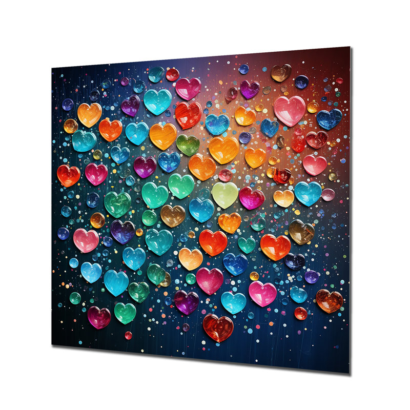 «Colorful Love Balloon Street Art I», art mural Pop Art, H 16 po x l 16 po