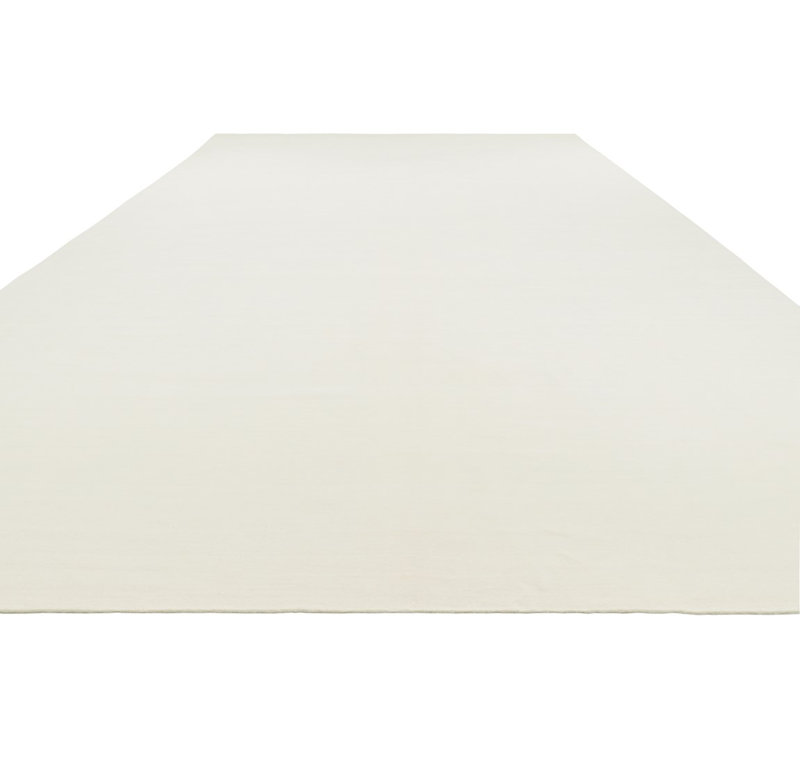 Rug & Kilim’S Oversized Contemporary Textural Solid Rug In White Tones