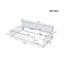 Lit simple en bois de taille TG avec armoires de rangement et ports USB, blanc
