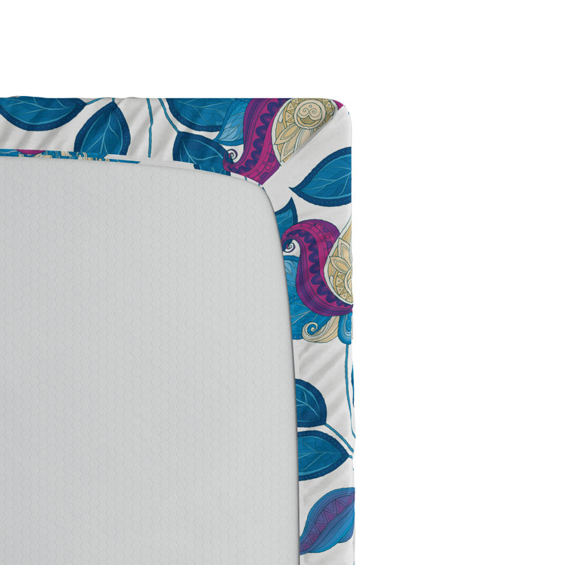 Microfiber Floral Fitted Sheet, Full Fitted Sheet