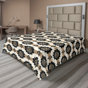 Sépia, beige et gris anthracite / motif floral