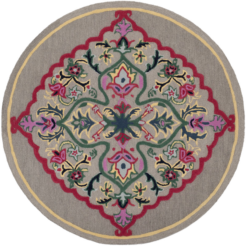 Blokzijl Hand Tufted Wool Oriental Rug, Round 5'