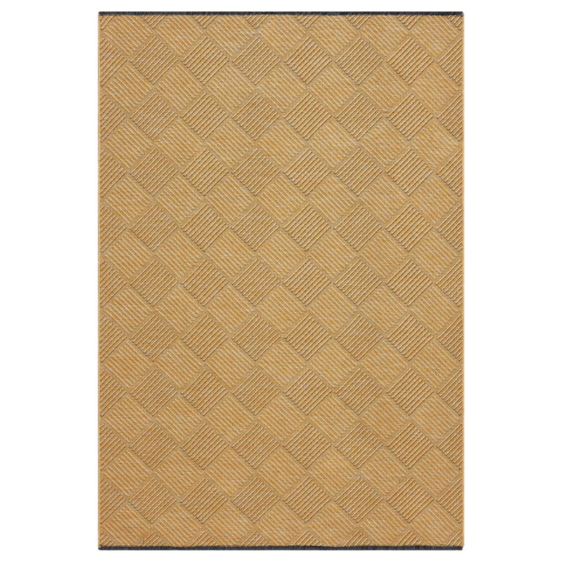 Modern Checkered Non-Slip Washable Area Rug, Rectangle 6' x 9'
