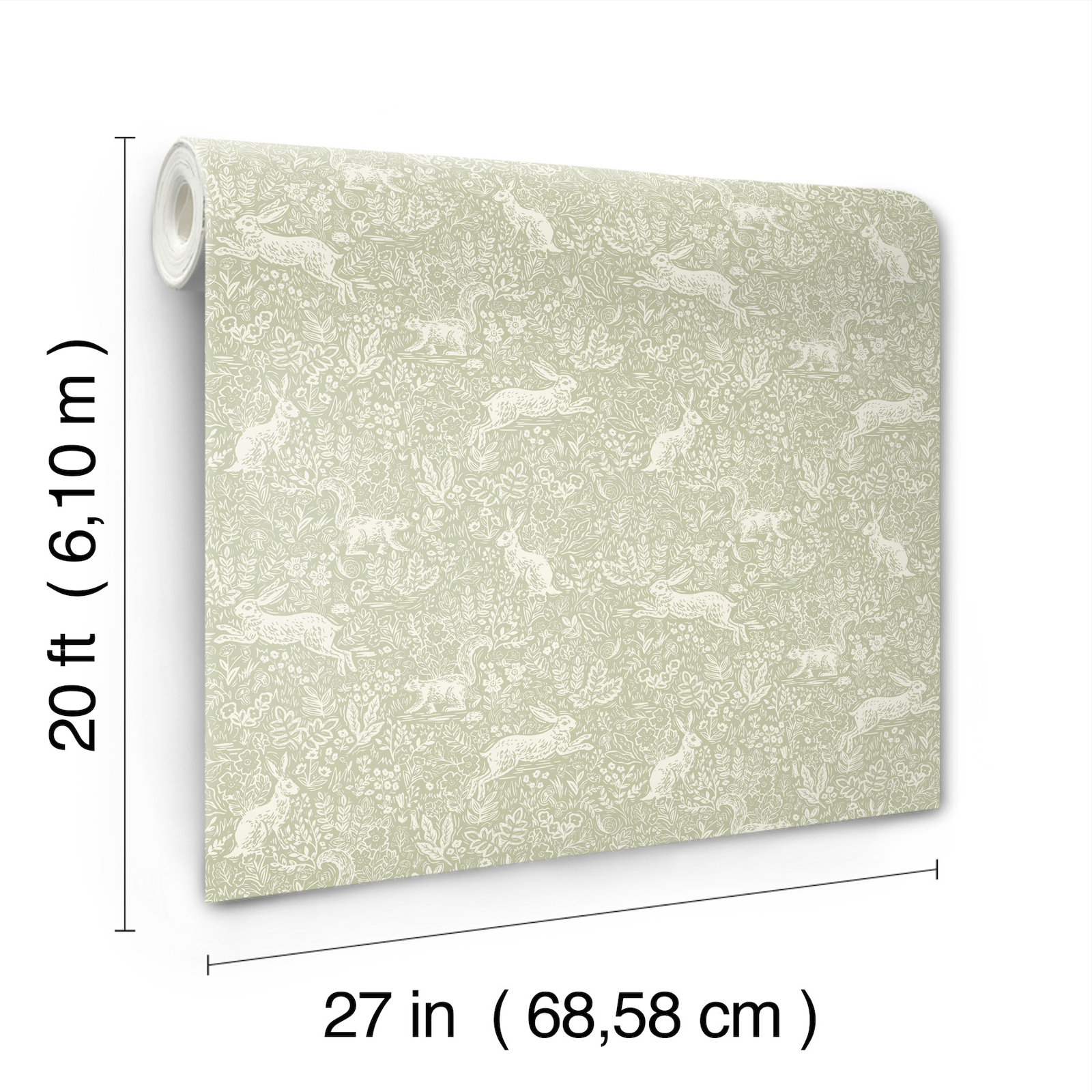 Fable Mineral Peel and Stick Wallpaper, Mint