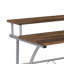 Bureau d'ordinateur Raith avec tablettes supérieures et inférieures-2051162166