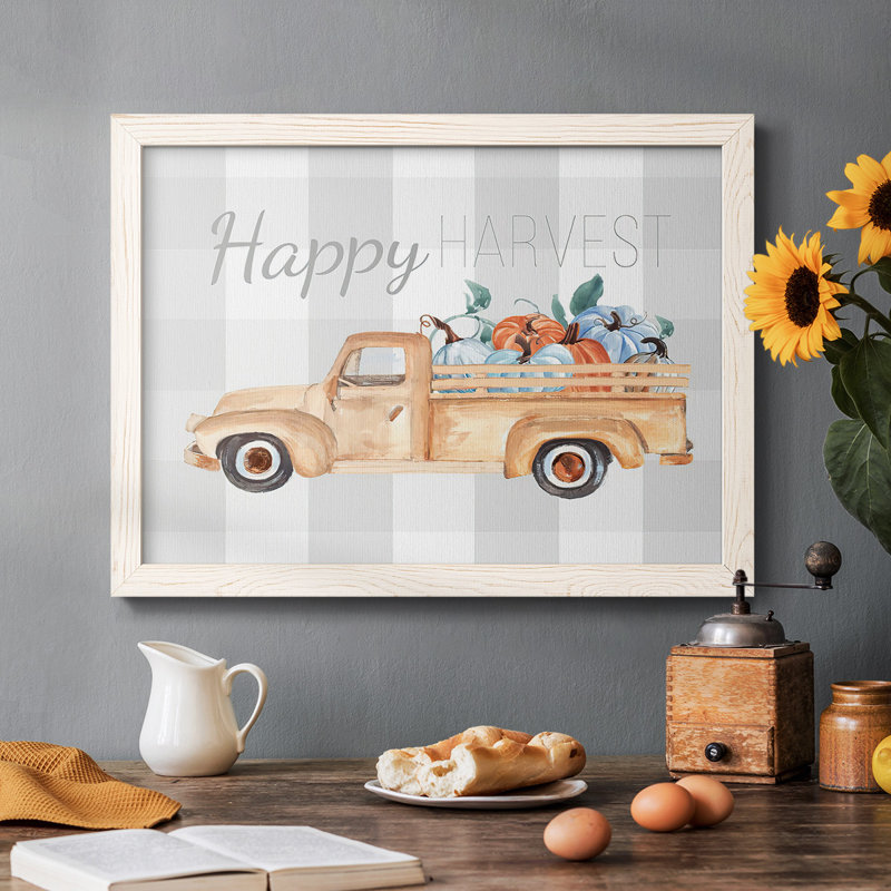 " Happy Harvest I ", White, 26" H x 38" W x 1.5" D