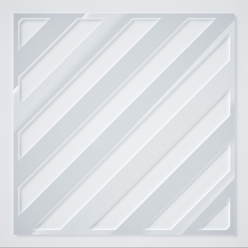 Rothwell Decorative Fretwork Acrylic Wall Panels, Medium, 15 3/8"W x 15 3/8"H x 1/8"T, White, White