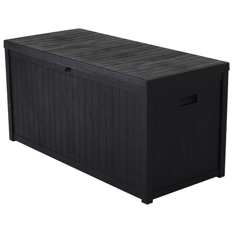 WFX Utility 125cm W 290L Water Resistant Plastic Deck Box, Black