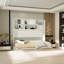 Lit horizontal moderne avec tablette - simple pour optimiser l'espace