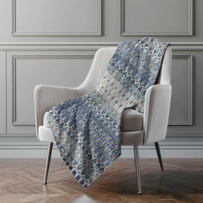 Addison Machine Washable Sherpa Tribal Throw Blanket