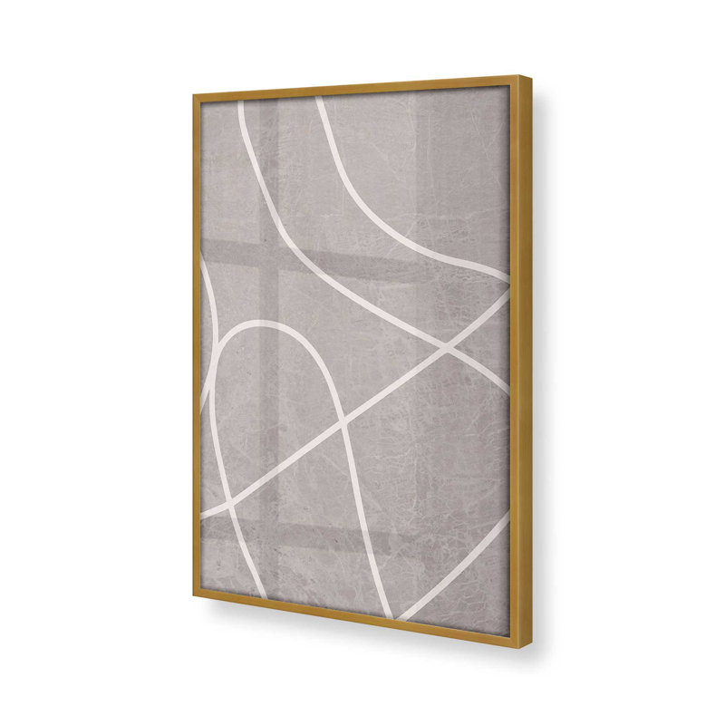 Silent Journey v1, impression, Papier avec cadre simple doré poli, H 21,25 po x l 17,25 po x P 1,25 po