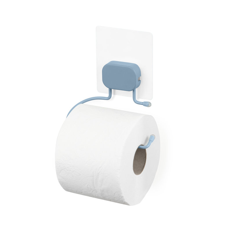 Quiles Wall Mounted Toilet Paper Holder, Blue