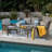 4-Piece Wicker Patio Conversation Set with Cushions and Glass Coffee Table-1634611793