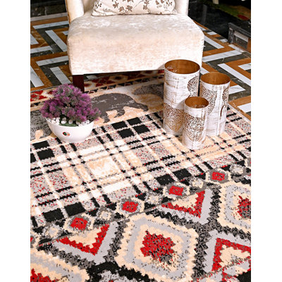 Tapis gris / brun Misk