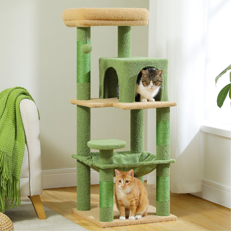45.7" Multi-Level Indoor Cat Climbing Tree