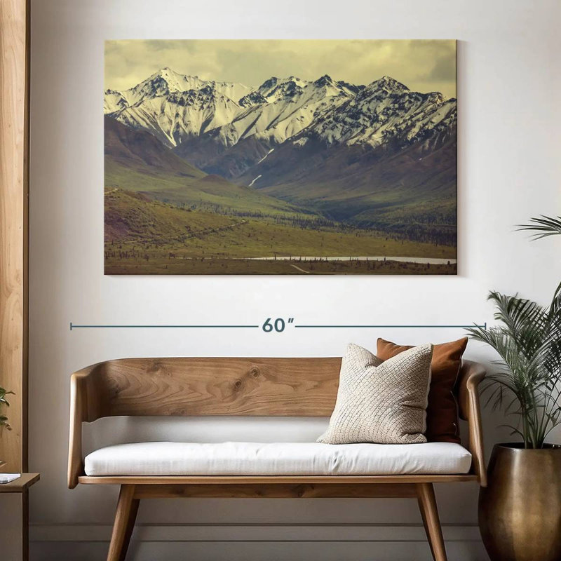 Alvord Alaska's Snowy Mountains, 34" H x 51" W
