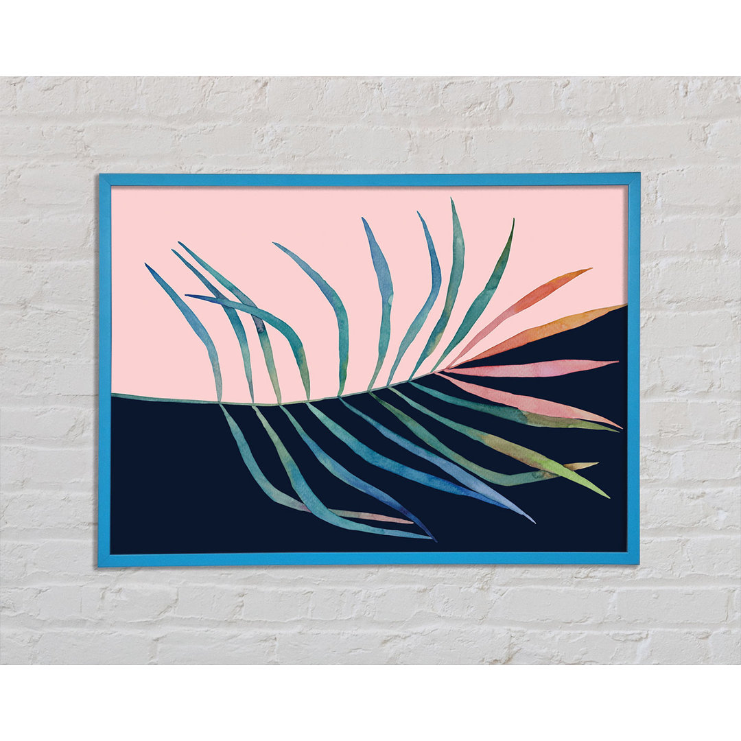 Palm Leaf Mid Century - Einzelner Bilderrahmen Kunstdrucke