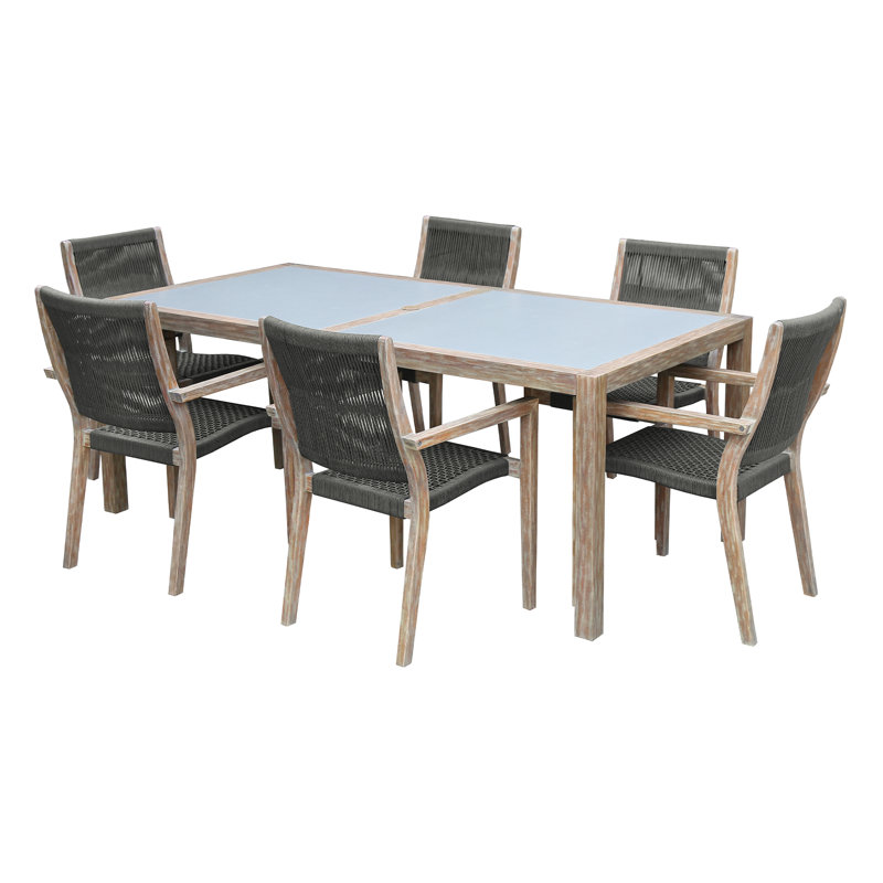 Ensemble repas 7 pièces Borton and Madsen Eucalyptus