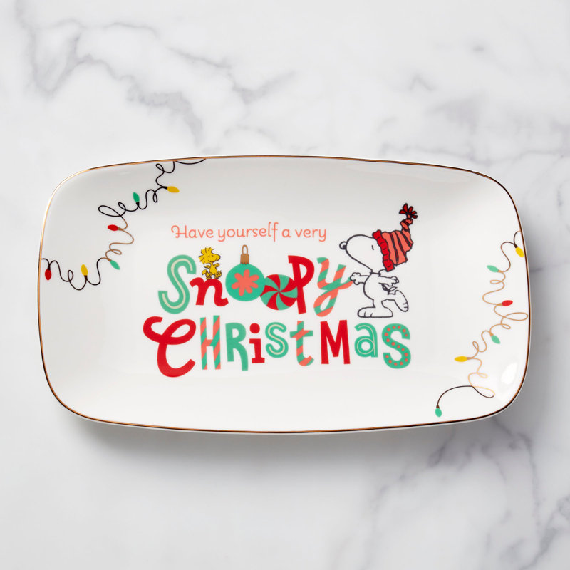 Snoopy Christmas Hors D'oeuvres Tray