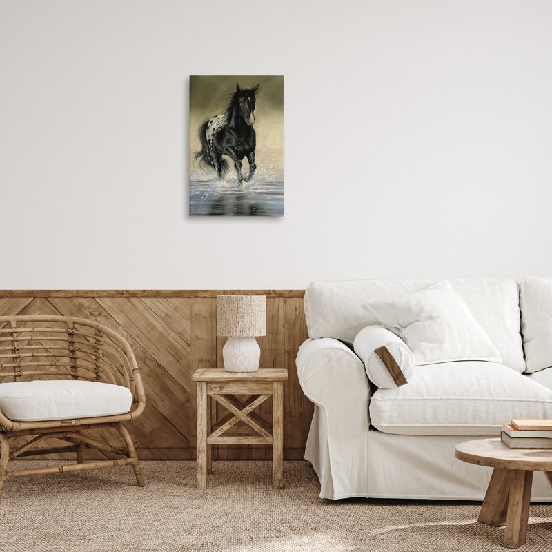 "Splashing Galloper Horse", art mural par Victoria Schultz, H 24 po x l 16 po