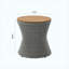 Table d'appoint ronde 17,5 po - Plateau en bois naturel et base en sablier gris