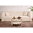 Modern Coffee Table with 100% Tempered Glass Top, Travertine & Transparent Finish, 29.5 x 15.7 x 29.5 inches | Durable 100% Melamine Coated Particle Board Frame, 0.71 inches Thick | Stylish & Functional for Living Room Décor-47707158-47707625